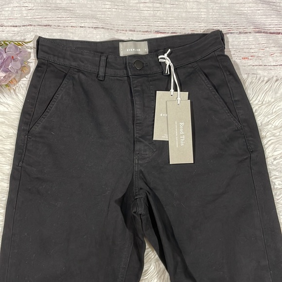 NWT Everlane High Rise Black The Straight Leg Crop Pants - Picture 5 of 11